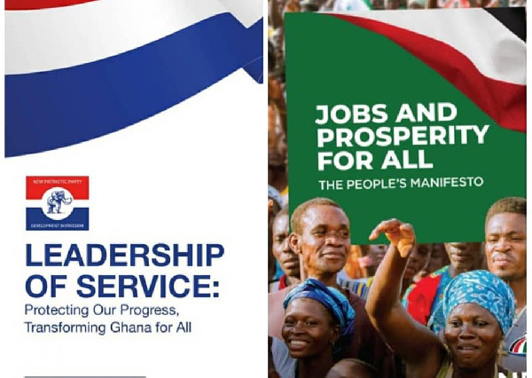 File photo: Cover of the 2020 manifesto documents of the two main political parties