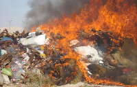 The burning of the illegally imported mattresses has been described as an act of pollution