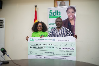 Deputy ADB MD, Eno Ofori-Atta with the deputy Agric Minister,  Yaw Frimpong Addo