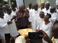 Mahama joined Kufuor and his family to celebrate the birthday of Mrs Theresa Kufuor