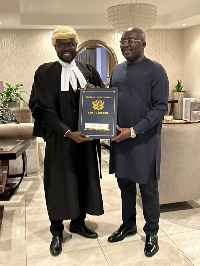 Iddi Muhayu-Deen with Vice President Dr Mahamudu Bawumia