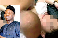 A scene from one of the sex tapes. INSET: Mahama Ayariga