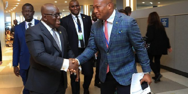 An old photo of Samuel Okudzeto Ablakwa and President Nana Akufo-Addo