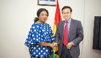 Ghana's Foreign Affairs Minister, Shirley Ayorkor Botchwey & Chinese Amb. to Ghana, H.E. Lu Kun