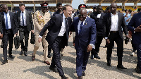 French president, Emmanuel Macron and Ghana president Nana Addo Dankwa Akufo-Addo