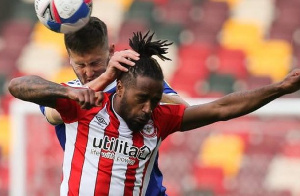 Ghanaian forward Tarique Fosu in action