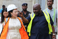 Deputy Minister of Trade and Industry, Michael Okyere Baafi with Yang Yang