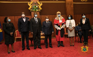 President Nana Addo Dankwa Akufo-Addo with some justices