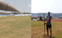 A photo of the Cape Coast Sports Stadium's pitch