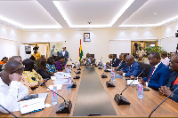 Finance Minister, Mohammed Amin Adam speaking at a joint press conference held on July 1, 2024