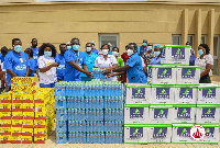 Kasapreko donated Mineral Water and assorted drinks to UGMC and Ghana Infectious Disease Center