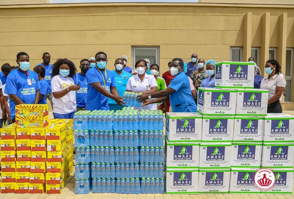 Kasapreko donated Mineral Water and assorted drinks to UGMC and Ghana Infectious Disease Center