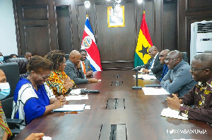 Dr Mahamudu Bawumia received the Vice President of Costa Rica, Epsy Campbell Barr at the J.H