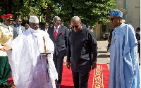 Former Gambian and Ghanaian Presidents, Yahya Jammeh (l)John Dramani Mahama (r)