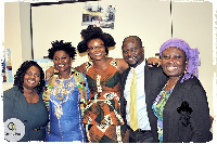 Dziffa (middle) with participants at the launch