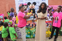 Jackie Appiah donates to two orphanages