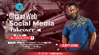 Adjetey Anang will be in charge of GhanaWeb's Facebook and Instagram pages on Monday