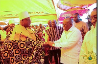 President Akufo-Addo with the Lawra Naa, Naa Puowele Karbo III