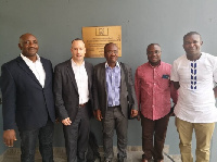 Frank Nelson on the left, Mark Noonan, Kwesi Nyantakyi and other members