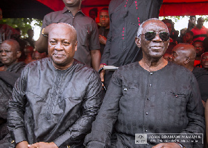 John Dramani Mahama with John Agyekum Kufuor