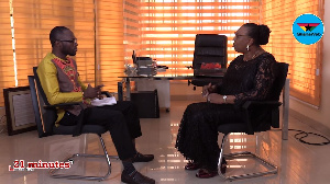 Betty Mould-Iddrisu with Kwabena Kyenkyenhene Boateng on '21 minutes with KKB'