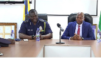 David Asante-Appeatu, Inspector General of Police (L), and Mr. Micheal Lugeje, Acting DG of GPHA (R)