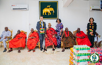 Elizabeth K.T. and the delegation from Germany at the Ga Traditional Council