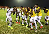 Ghana's WAFU team celebrating a victory