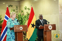 President Akufo-Addo with Norwegian Prime Minister, Erna Solberg