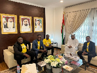 Ambassador Alzaabi (second right) met the GMA team at his residence