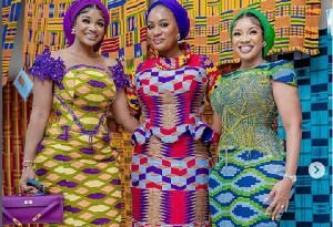 Samira Bawumia (middle), Serwaa Amihere (right) and Maame (left)