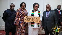 President Akufo-Addo with Barbados Prime Minister, Minister of Tourism and Mr Akwasi Agyeman