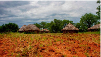 A field  seen next to houses in a village near Lubango ,Angola on February 16, 2020