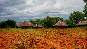 A field  seen next to houses in a village near Lubango ,Angola on February 16, 2020