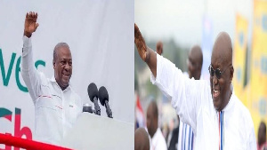 John Dramani Mahama, NDC flagbearer; President Nana Addo Dankwa Akufo-Addo