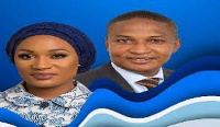 Samira Bawumia and her brother Adamu Ramadan