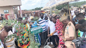 Nana Otuo Siriboe II Juabenhene Performing A Ceremonial Tree Planting Exercise