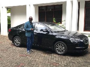 Gabby Asare Otchere-Darko flaunted the car on his Facebook wall