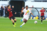 Tetteh netted the game's opener in the 34th minute connecting a pass from Mustafa Eskihellac