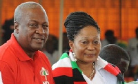 Former President John Dramani Mahama with wife Lordina Mahama