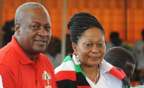 Former President John Dramani Mahama with wife Lordina Mahama