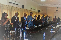 Board members of the National Pensions Regulatory Authority (NPRA) at a swearing in ceremony