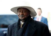 Uganda's President Yoweri Museveni arrives at the UK-Africa Investment Summit in London