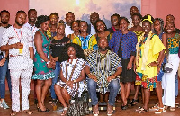 Some Ahaspora Young Professionals in their African print