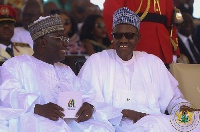 Vice President, Dr. Mahamadu Bawumia and Nigerian President Muhammadu Buhari