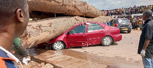 The accident happened at the Bogoso market