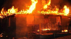 File photo: The fire engulfed portions of a 14-bedroom house