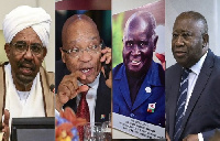 L-R: Bashir (Sudan), Zuma (South Africa), late Kaunda (Zambia), Gbagbo (Ivory Coast)