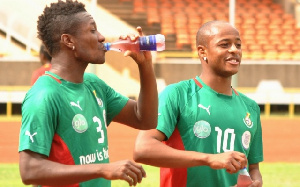 Black Stars skipper, Asamoah Gyan and his deputy Andre Dede Ayew