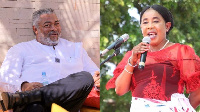 Former President Rawlings and Anita De Sosoo